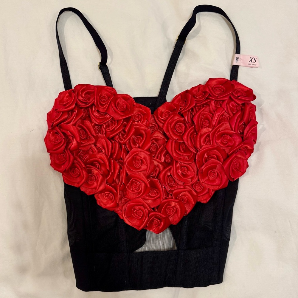 Victoria’s Secret heart rose corset top